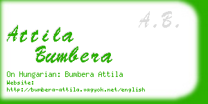 attila bumbera business card
